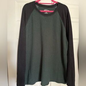 Orvis Classic Raglan Crewneck Gray/Green Top